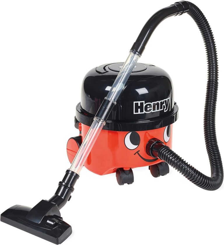 Casdon Henry Age 3+ & Hetty Toys – Henry Vacuum Cleaner – Red Vacuum Cleaning Toy with Real Function & Nozzle Accessories – Kids Cleaning Set – For Children Aged 3+
