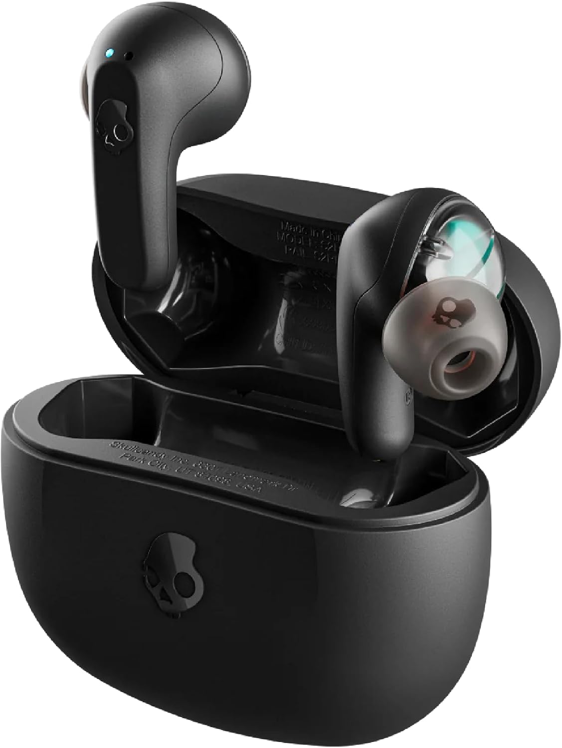 Skullcandy Rail In-Ear Wireless Earbuds, 42 Hr Battery, Skull-iQ, Alexa Enabled, Microphone, Works with iPhone Android and Bluetooth Devices – Black