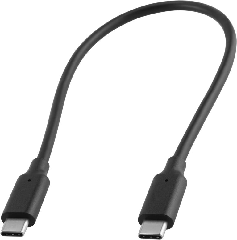 JCMOYUTY Audio Adapter Cable SC16 SC22 USB C to USB C for Rode Wireless GO II, ME, Pro, GO 2 Aux Cord Compatible with iPhone 16 15, McBook, PC, Laptop, Samsung Phones with USB-C Port 300mm – Black