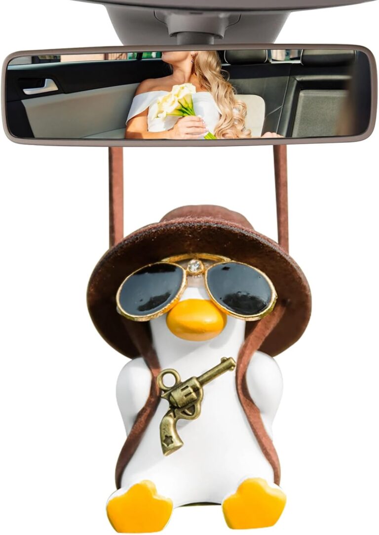 Cute Swing Duck car Pendant, Funny car Accessories, Cute Duck Accessory car Hanging Accessories, Swinging Duck Car Hanging Ornament, for Car Rear View Mirror Auto Interior Decoration Accessories