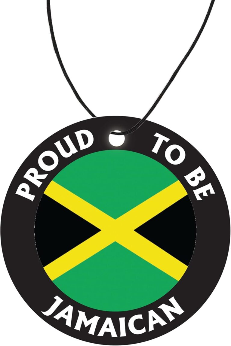 Proud To Be Jamaican Car Air Freshener (Fun Birthday/Flag Patriotic/Xmas Christmas Stocking Filler/Secret Santa/Unique Novelty Scented Gift)