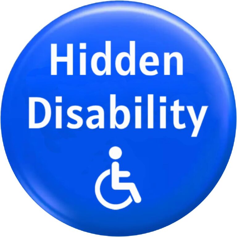 Medical Alert Badge – Hidden Disability Awareness, ID Badge for Autism & Hidden Disabilities, Travel Accessory London Underground TFL Pin Button Badge, Size 2- inches 50 mm