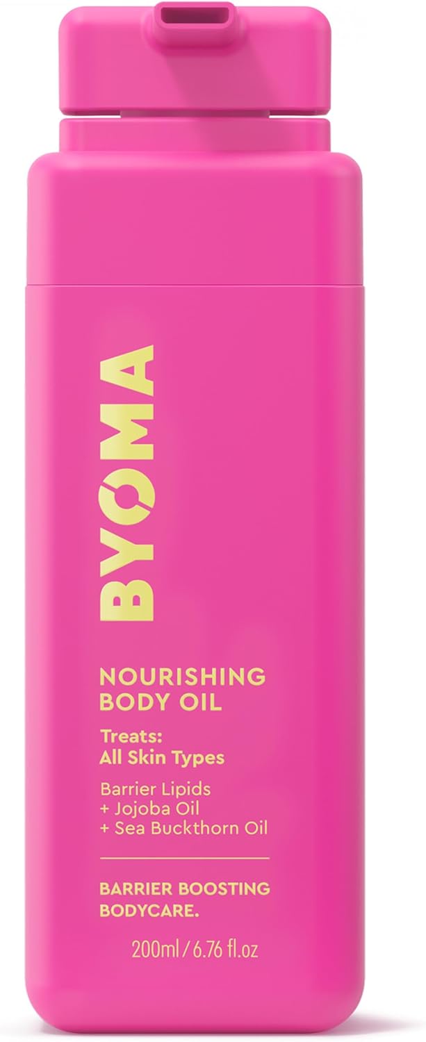 BYOMA Nourishing Body Oil (200ml) Lightweight, Fast-Absorbing Body Oil – Improves Skin Texture – Hydrates, Brightens and Restores Skin Barrier, Vegan