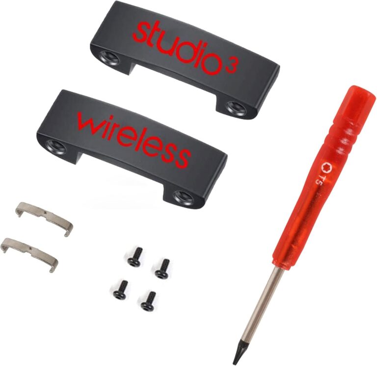 Studio 3 Replacement Parts as Same as The OEM Accessories Metal Hinge Durable Accessories Compatible with Beats by Dre Studio3 Wireless (A1914) and Studio Pro (A2924) Headphones (Defiant Black-Red)