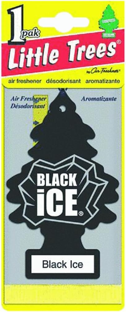 Little Trees Air Freshener Tree MTR0004 Black Ice Fragrance For Car Home Boat Caravan – Single Pack