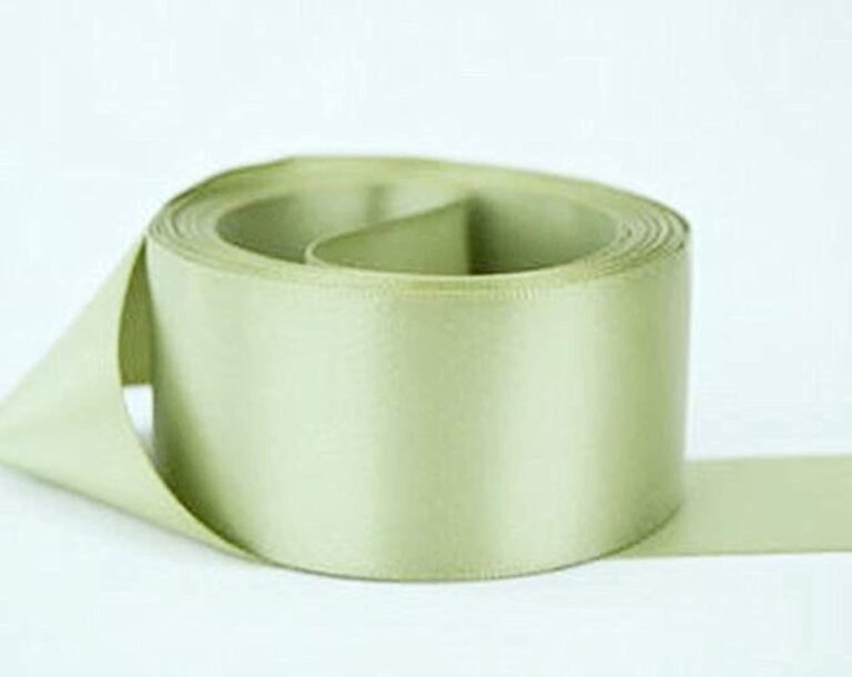 Double Sided Faced Satin Ribbon Size 50mm x 10 Meters (Sage Green) Perfect for Gifts Wrap Sew Party, Decorations Events Dress Wedding Christmas Crafts, Bows Car, DIY, Bouquets, Cake More