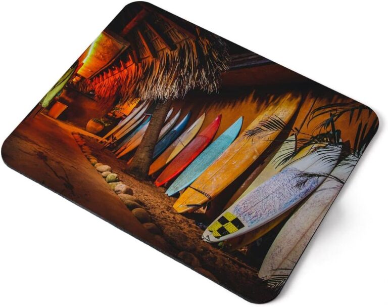 Computer Mouse Mat Pad – Surfboards Surfing Surf Home Office PC Desk Accessory Flexible Fabric Top Large 5mm Laptop Desktop Printed Art Ergonomic #2469