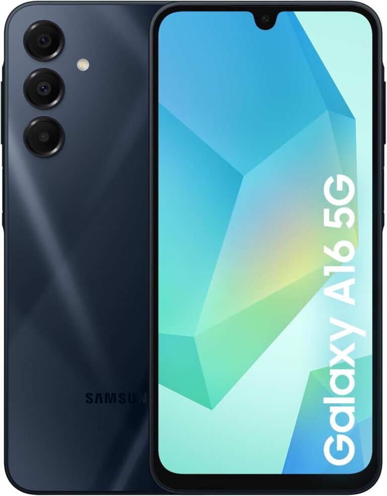 Samsung Galaxy A16 5G, Android Smartphone, 50MP Main Camera, 6.7″ display, 128GB, Blue Black, 3 Year Manufacturer Extended Warranty (UK Version)