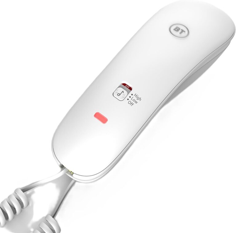 BT Duet 210 Corded Landline House Phone, Home Phone, 10 Number Memory, LED Call Indicator, Mute Facility, Hearing Aid Compatible