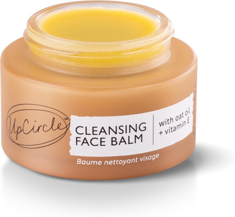 UpCircle Cleansing Face Balm with Apricot 55ml – Natural Cleanser To Remove Makeup, Including Waterproof Mascara + Clear Blackheads – Sea Buckthorn, Oat + Rosemary Oil – Vegan + Cruelty-Free