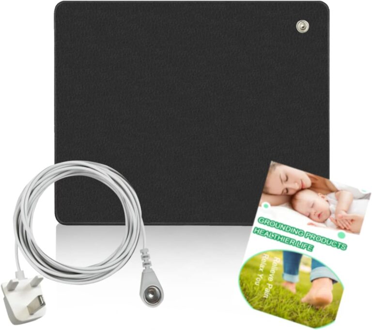 LEOANITTY Grounding Mouse Pad with UK Cord, 9.8 * 11.8 inch, Earthing Mat Kit for Sleeping Better