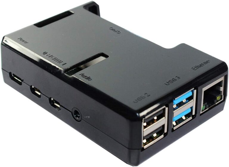 SB Components Raspberry Pi 4 Model B Black Case – Access to All Ports RoHS Compliant