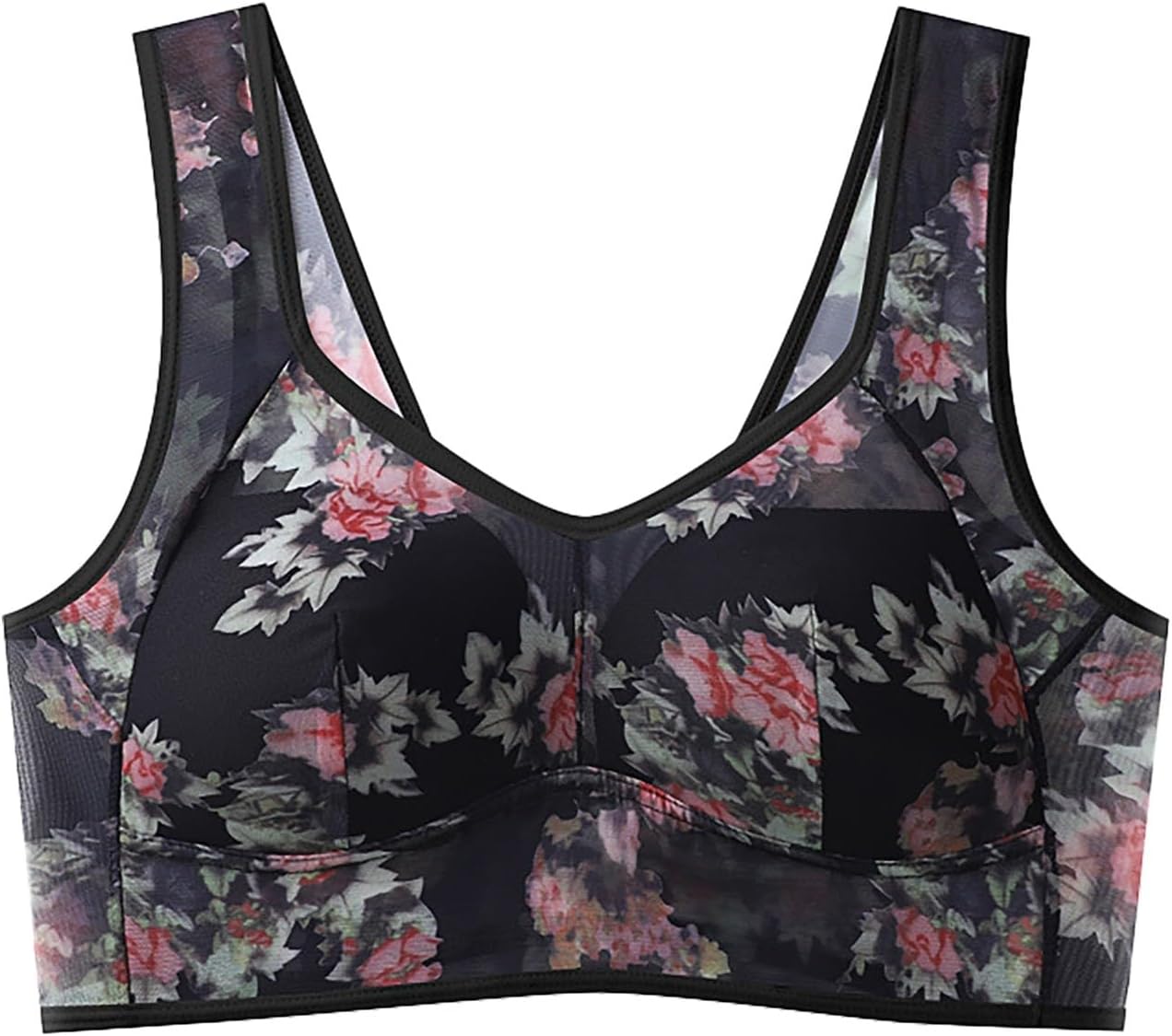 Yinguo High Support Bras for Women Adjustable Strap Full Coverage Up Bras Comfortable No Underwire Wireless Bras Neck Bra