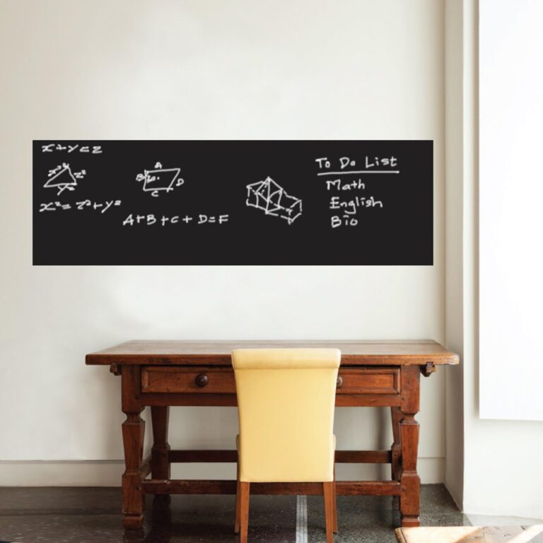 Walplus 200×45 cm Wall Stickers UK Blackboard Removable Self-Adhesive Mural Art Decals Vinyl Home Decoration DIY Living Bedroom Office Décor Wallpaper Kids Room Gift, Multi-colour
