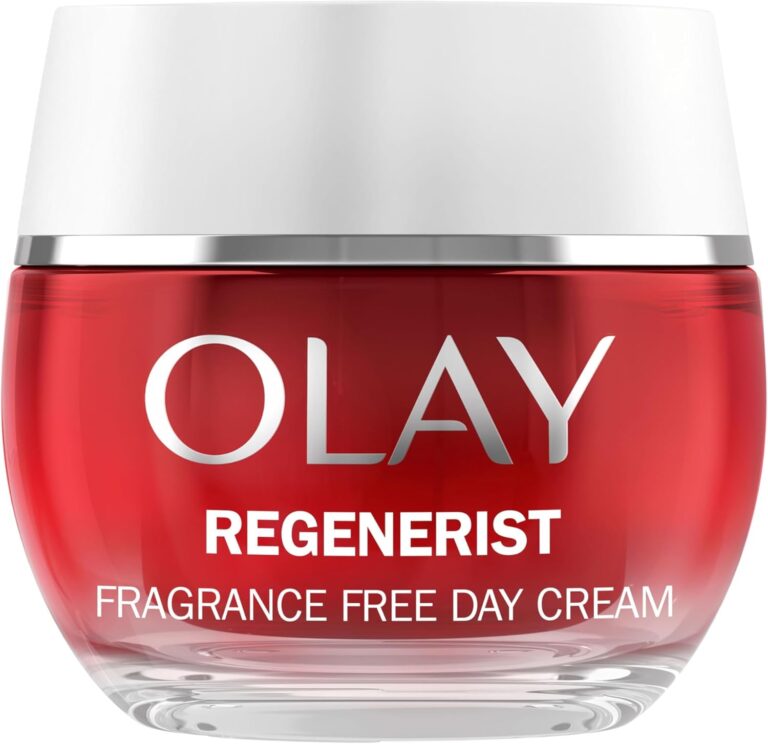 Olay Regenerist Day Face Cream, Anti-Wrinkle + Active Firming Skincare Moisturiser, Anti-Ageing Niacinamide and Peptides, Renews, Firms and Hydrates, Non-greasy, Fragrance Free 50ml