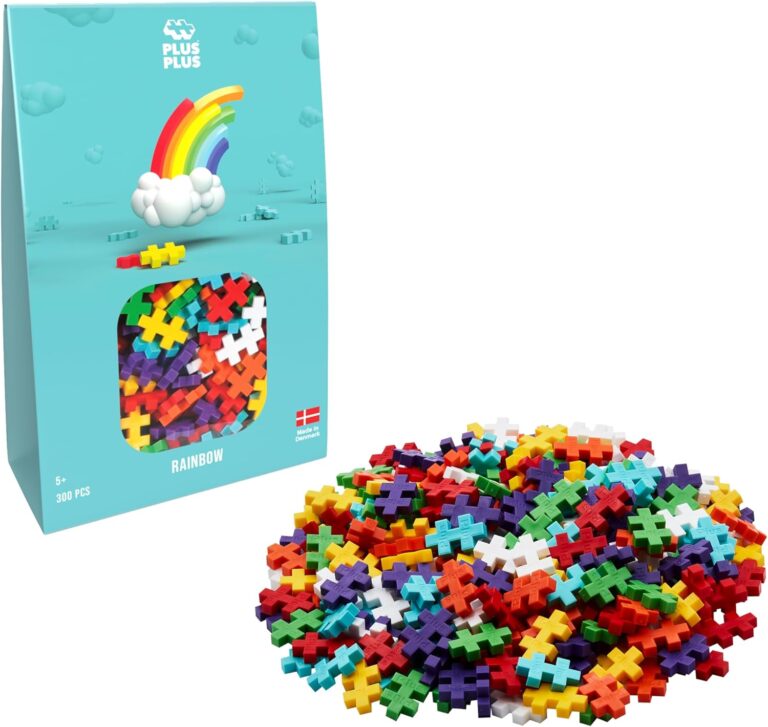 PLUS PLUS Building Blocks Toy – 300 pc Kids Construction Toys, Creative Learning Resources and STEM Play for Home and Travel – Girls and Boys Toys, Age 5+