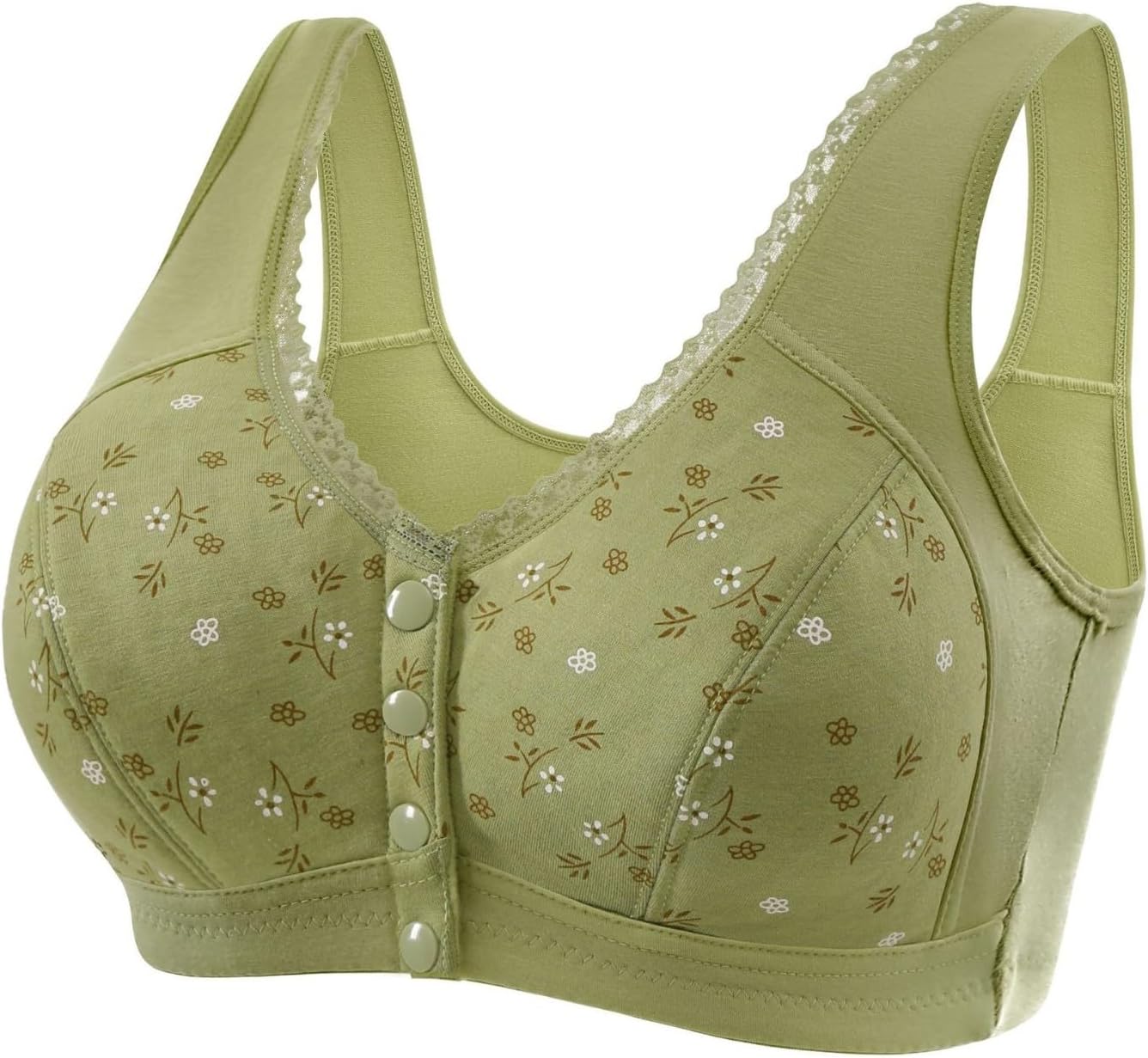 Yinguo Comfortable Bra for Seniors 2023 New Comfortable Front Closure Button Bra Cotton Bras for Older Women Women S Sports Bras