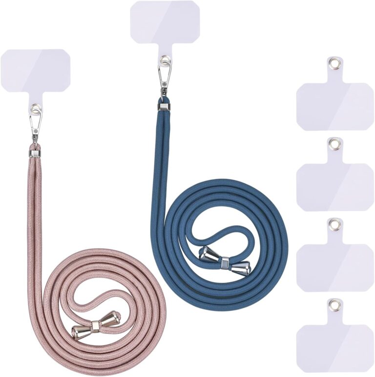 Mobile Phone Chain Universal, Mobile Phone Lanyard, Universal Mobile Phone Hanging Around the Neck with Pad, Mobile Phone Lanyard, Adjustable and Removable.