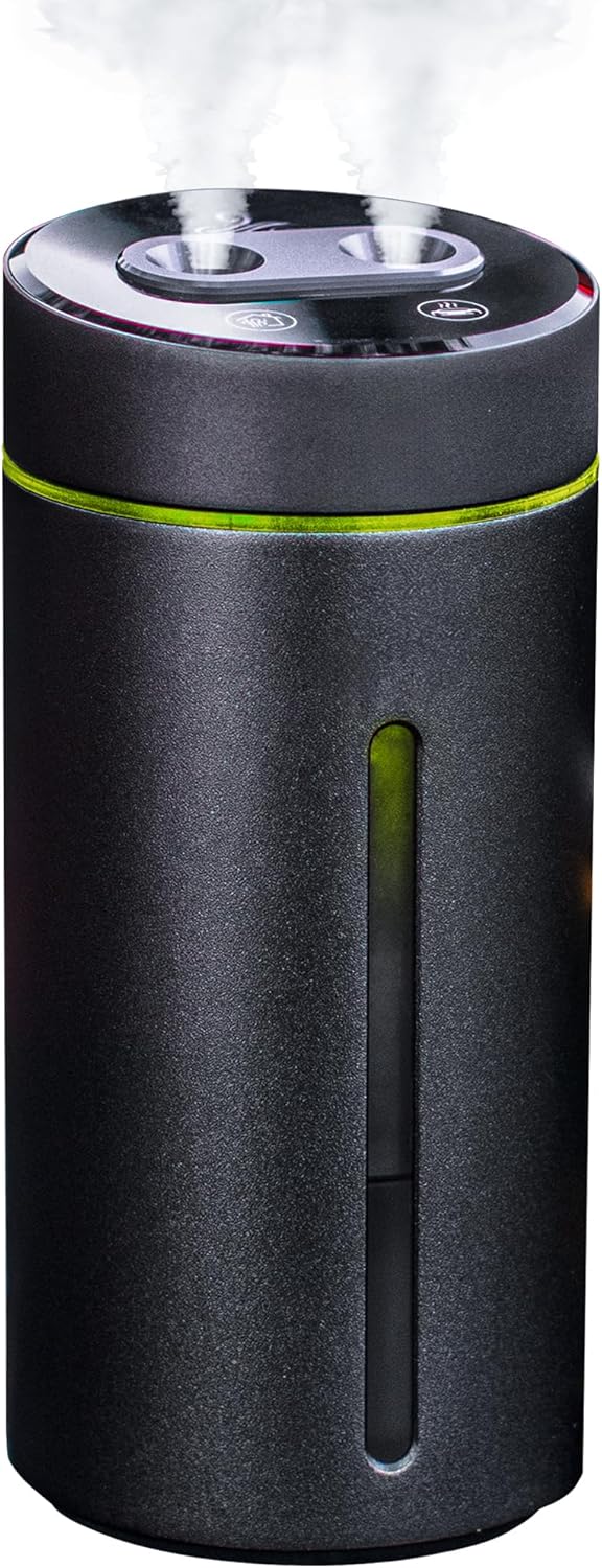 Rechargeable Car Diffuser | Smart Car Air Freshener and Air Humidifier with Nano Atomization Technology | Smart Auto On and Off | Double Steam Release | Enhanced Aromatherapy Diffuser by Perfa