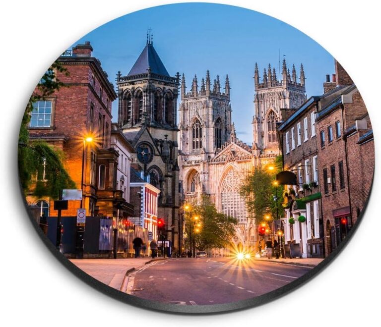 1x Round MDF Magnet 6cm – York Minster England Town UK – Fridge Locker Office Whiteboard Toolbox #52555