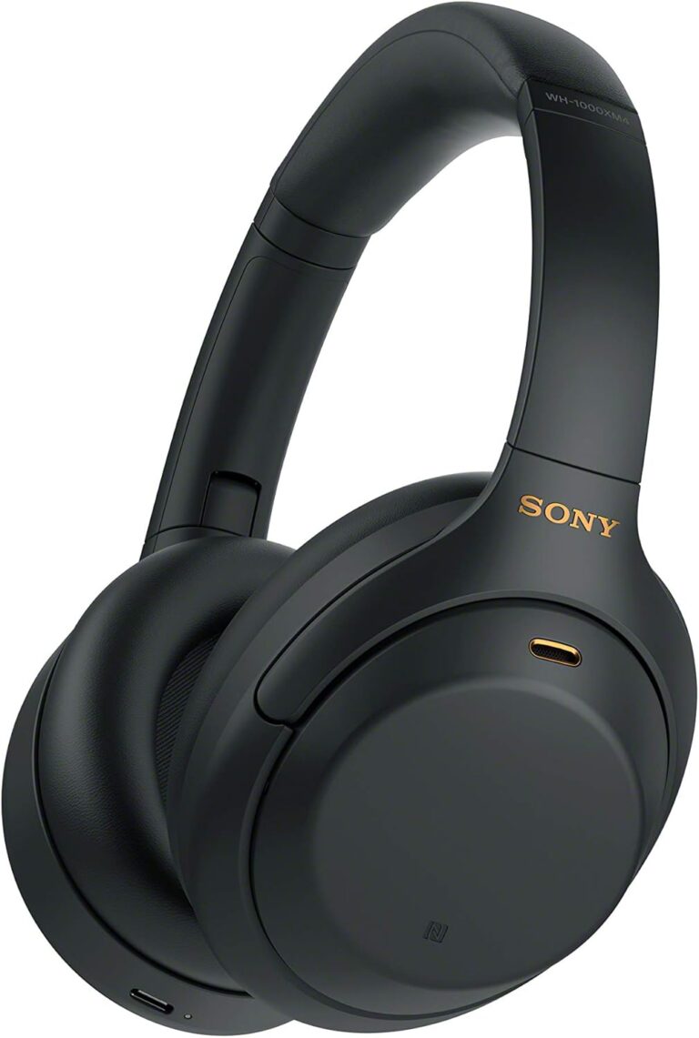 Sony WH-1000XM4 Noise Cancelling Wireless Headphones – 30 hours battery life – Over Ear style – Optimised for Alexa and the Google Assistant – with built-in mic for phone calls – Black