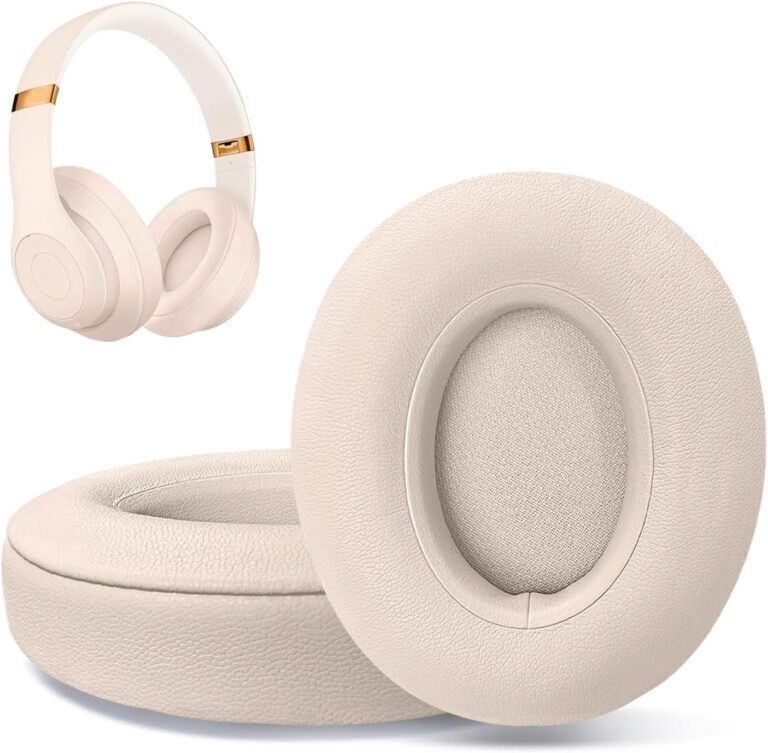 Replacement Ear Pads Cushions Compatible with Beats Studio 3.0/2.0, Headphone Ear Covers with Memory Foam, Soft Leather, Adaptive Beats Studio Headphones Replacement Earpads-Porcelain Rose