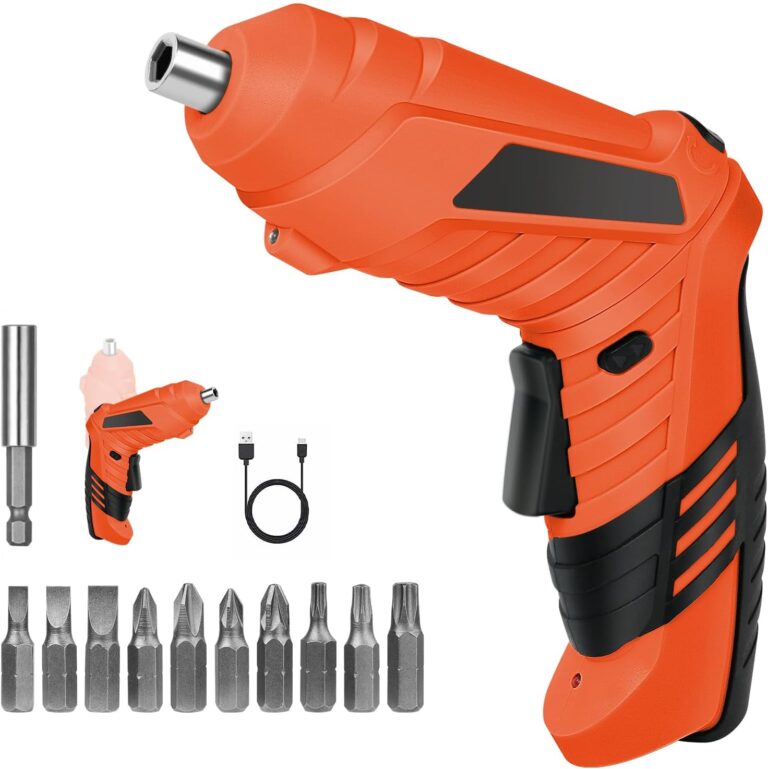 Flintronic Electric Screwdriver Cordless, 3.5N·m Max Torque Electric Screwdriver Kit with 11 Accessories, 3.6V/1300mAh Rechargeable Power Drill Driver, with USB Cable LED Light for Home Office DIY