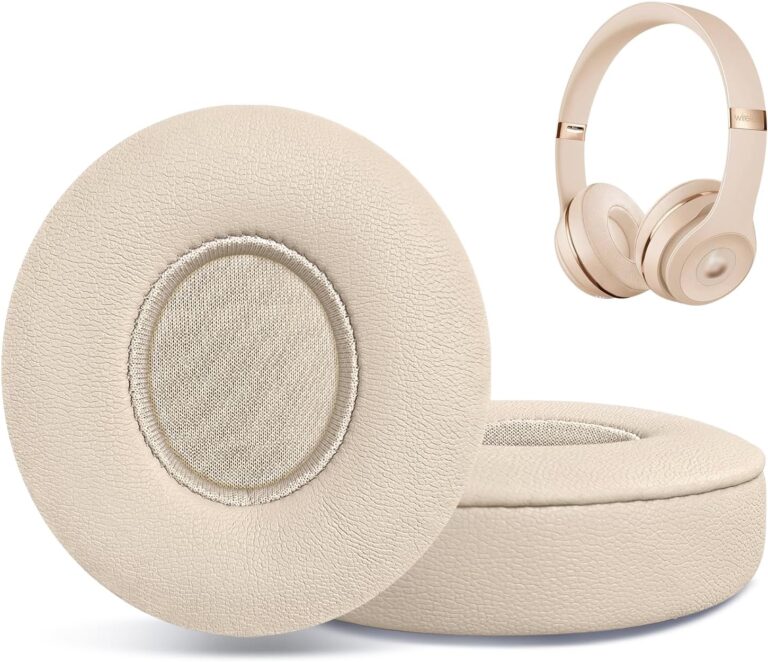 Replacement Ear Pads for Beats Solo 2 & Solo 3 Wireless On-Ear Headphones, Ear Cushions, Headset Earpads, Ear Cups Cover with Soft Protein Leather (Pink)