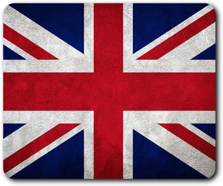 Destination Vinyl Ltd Union Jack Flag GB UK England Mouse Mat Pad Computer PC Laptop Gaming Office Home Desk Accessory Gadget 2240