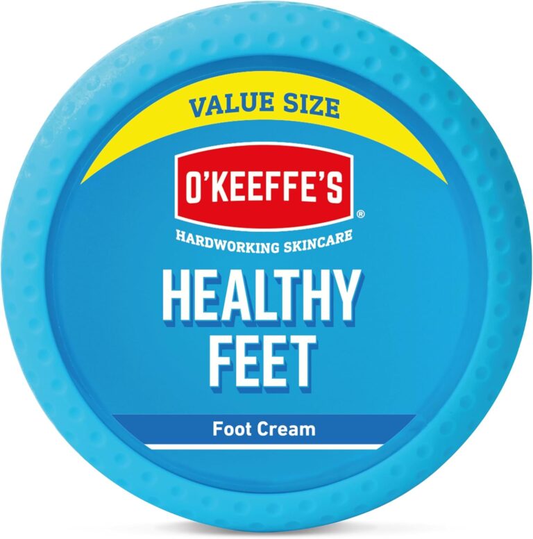 O’Keeffe’s Healthy Feet Value Size Jar, 180g – Foot Cream for Extremely Dry, Cracked Feet | Instantly Boosts Moisture Levels, Creates a Protective Layer & Prevents Moisture Loss
