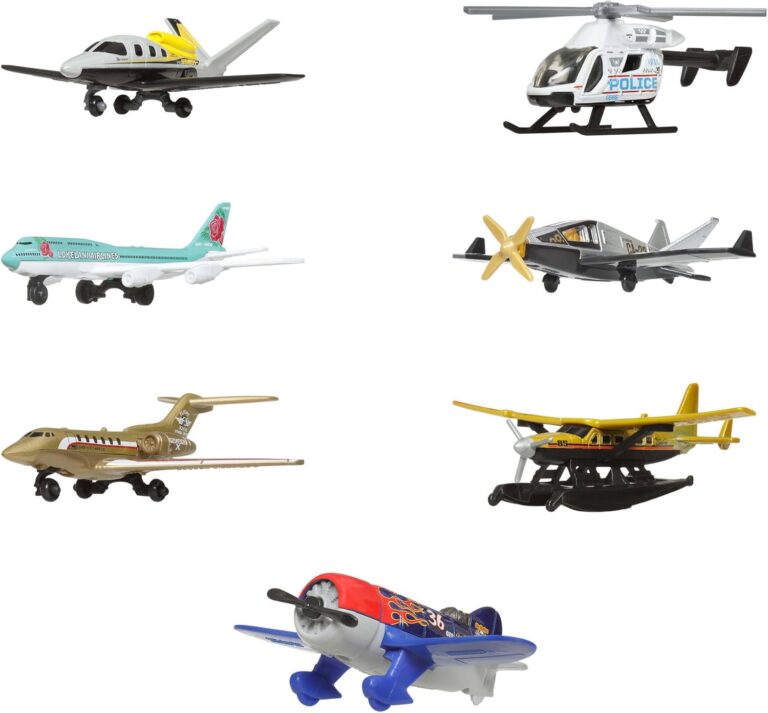 Matchbox Sky Busters Age 3+, Toy Airplane, Helicopter, Space Shuttle, Jet or Other Aircraft Replica with Rolling Wheels and/or Spinning Propellers (Styles May Vary), JDJ05