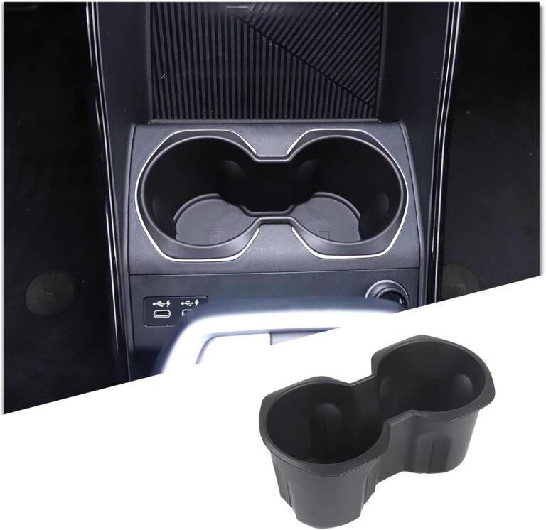 DIYUCAR Center Console Water Cup Holder Bottle Holder Storage Box For B-M-W X1 U11 2023-2024, Shockproof Stable Cup Holder Insert, Practical Silicone Car Accessories