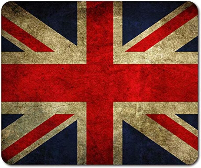 Destination Vinyl Ltd Vintage Union Jack Mouse Mat Pad – Rustic Distressed Flag United Kingdom UK London Royal England #8887