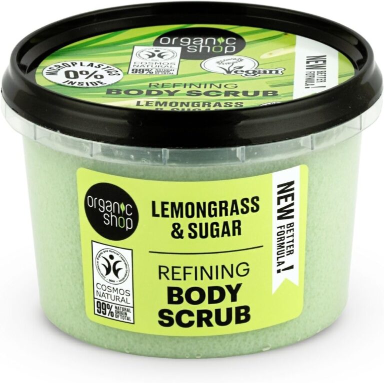 Organic Shop 250ml Body Scrub Refining Lemongrass & Sugar