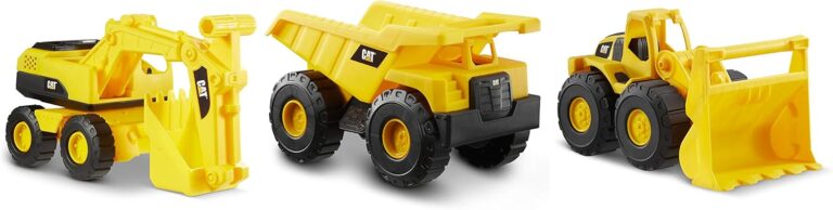 CatToysOfficial Construction Vehicle Set for Kids Ages 2 & Up Dump Truck, Loader, Excavator Articulated Parts Quality You Can Trust Toys & Gifts Ages 3+