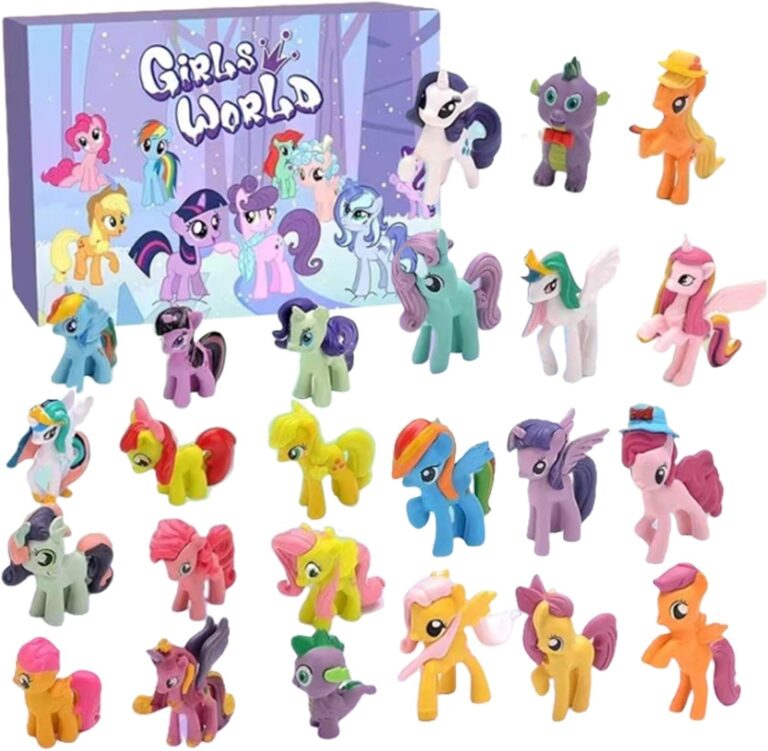 Ponys Advent Calendar 2024 Kids, 24 Days Christmas Countdown Calendar For Girls, Ponys Figure Toys, Christmas Birthday Gif-ts For Girls