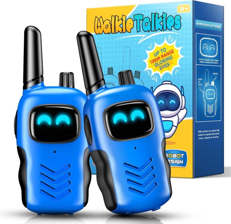 Grriopi Walkie Talkies, Toys for 3-12 Year Old Boy Gift for 4 5 6 Year Olds Boys Toys Age 5 6 7 8 9 Walkie Talkie Kids Toys Age 3 4 5 6 7 Sensory Toys Outdoor Toys Walky Talky Camping Accessories Blue