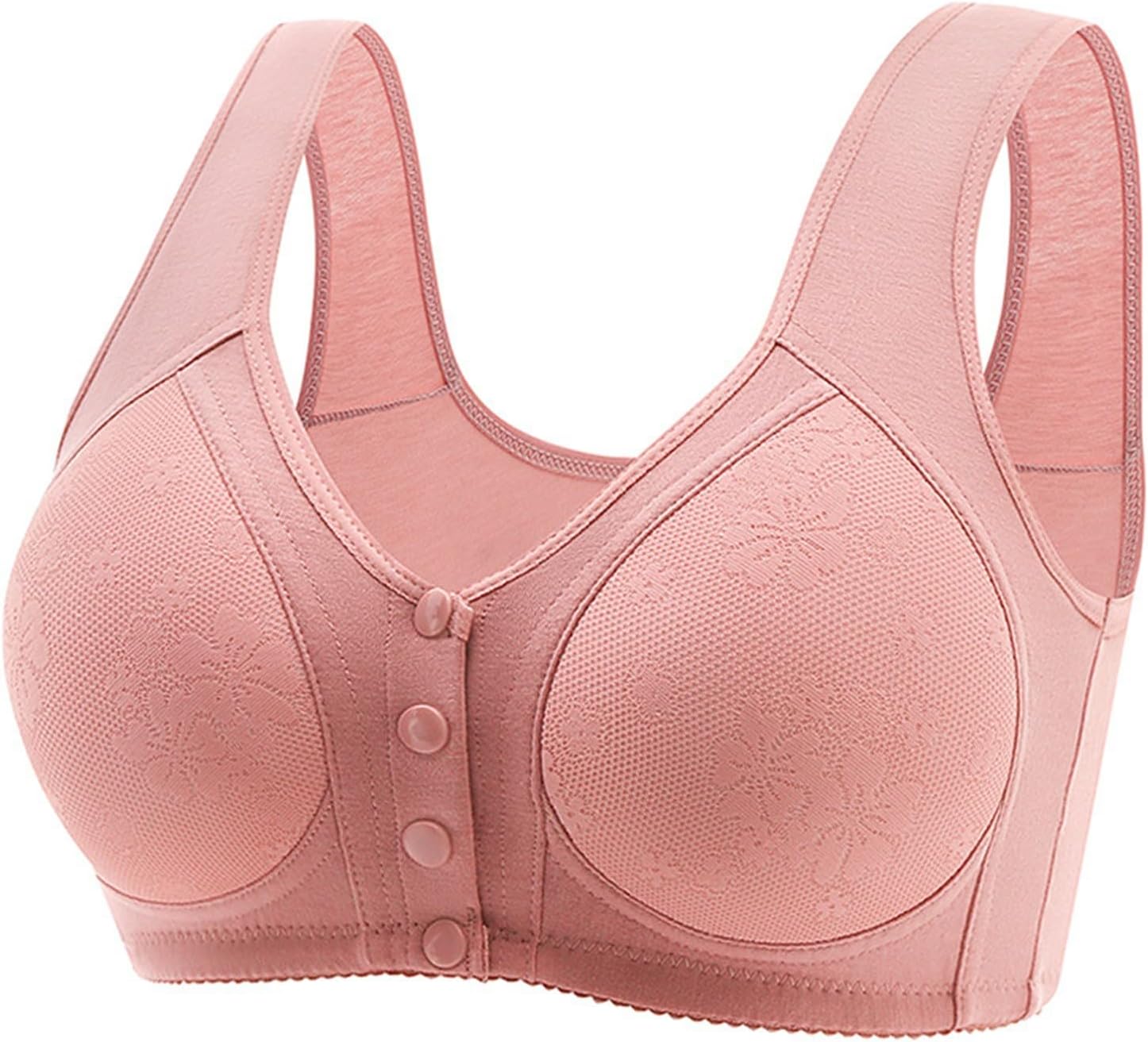 Yinguo Comfortable Bra for Seniors 2023 New Comfortable Front Closure Button Bra Cotton Bras for Older Women Women S Sports Bras