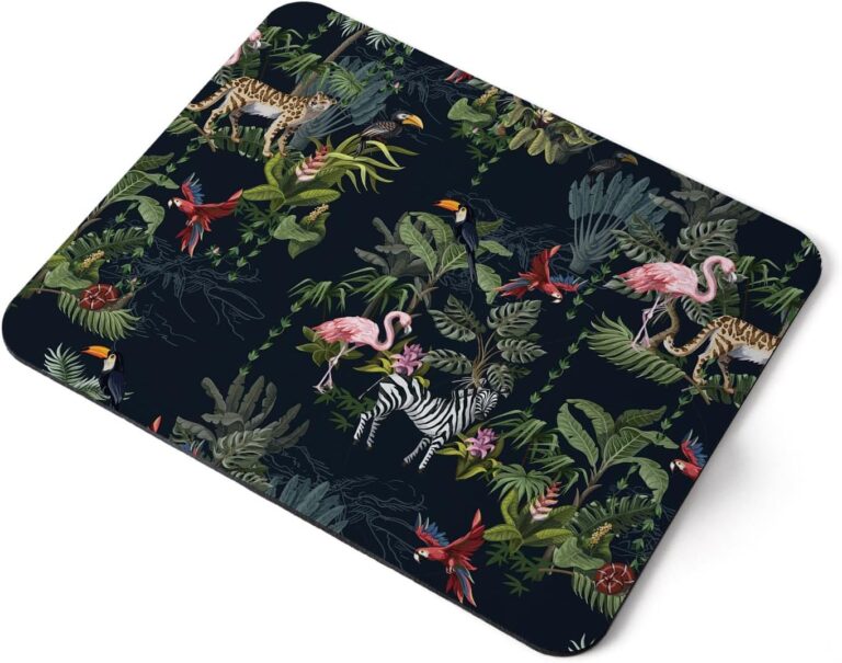 Jungle Animal Flamingo Toucan Parrot Flexible Rectangle 5mm Rubber Mouse Mat Pad Office Home Novelty Printed Desk Accessory #170098