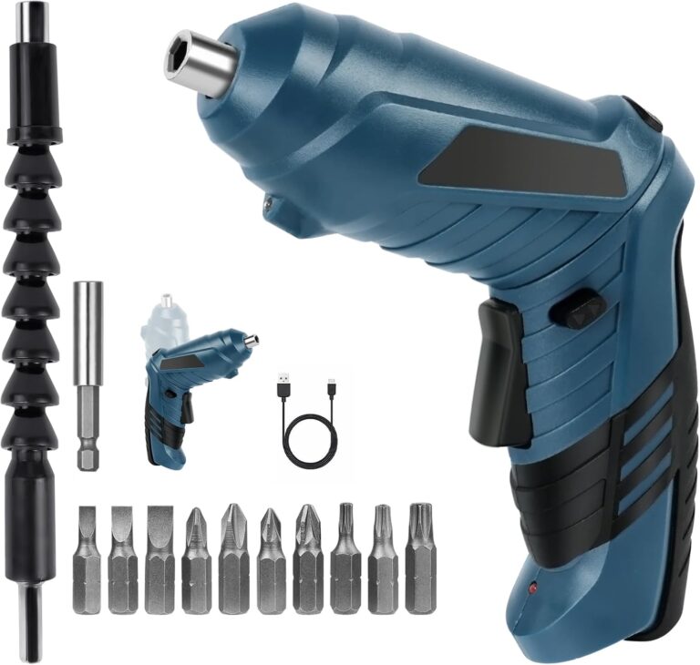 Flintronic Electric Screwdriver Cordless, 3.5N·m Max Torque Electric Screwdriver Kit with 12 Accessories, 3.6V/1300mAh Rechargeable Power Drill Driver, with USB Cable LED Light for Home Office DIY