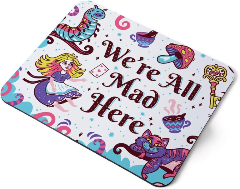 Destination Vinyl ltd Funny Mad Quote Book Kids Flexible Rectangle 5mm Rubber Mouse Mat Pad Office Home Novelty Printed Desk Accessory #50975