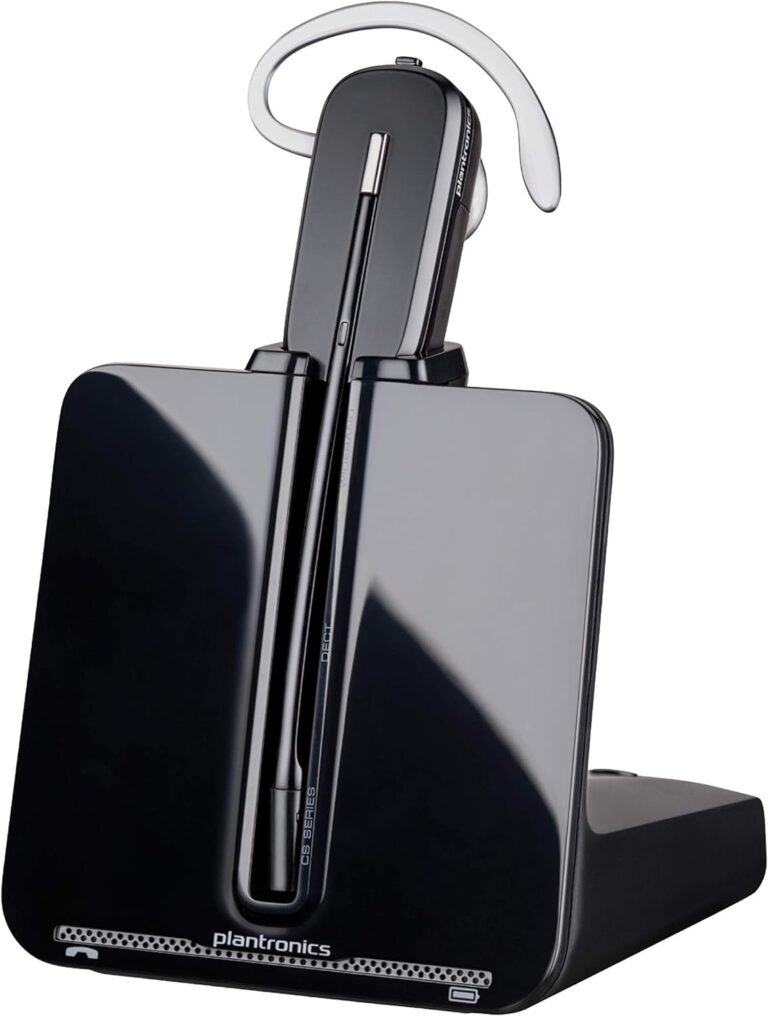 Plantronics – CS540 DECT headset — single-ear wireless headset (mono), 3 different wearing styles – connection to a desk phone – microphone with noise cancelling & range of up to 120 m