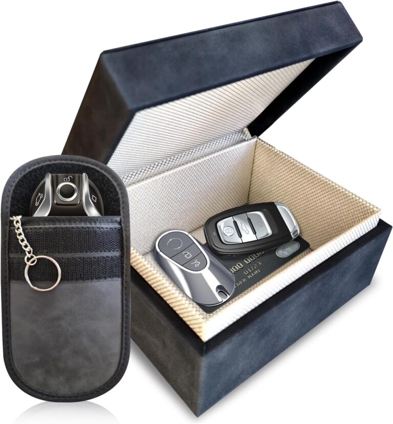 ELI73 Faraday Box for Car Keys & Faraday Pouch for Car Keys – Double-Layer Signal Blocking Keyless Car Key Signal Blocker Box and RFID Key Pouch