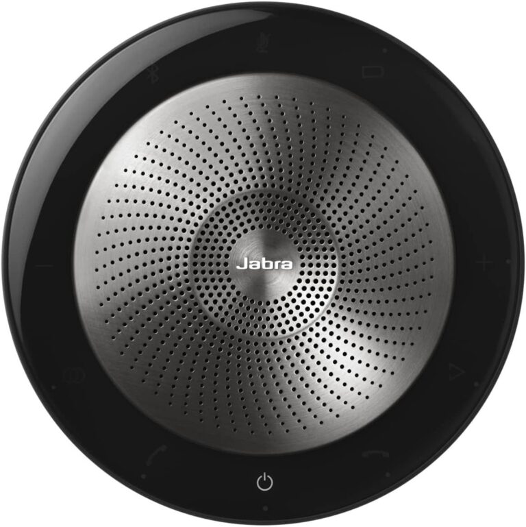 Jabra Speak 710 Speaker Phone – Unified Communications Certified Portable Conference Speaker with Bluetooth Adapter and USB – Connect with Laptops, Smartphones and Tablets