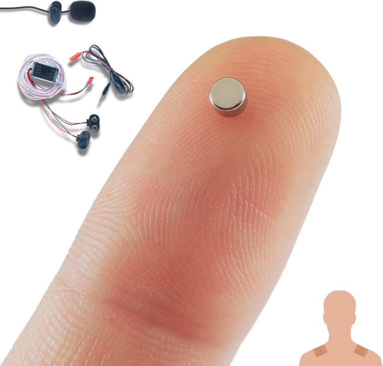 PingaOculto Spy Earpiece Wireless Earphones Invisible Hidden Mini Headset Exam Phone Wired Microphone Adhesive Strips – Secret Earphone Micro Listening Ear Cheating (Spy Earpiece Nano + Microphone)