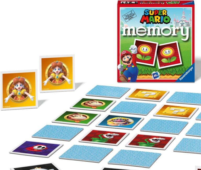 Ravensburger Super Mario Mini Memory Game – Matching Picture Snap Pairs Game for Kids Age 3+