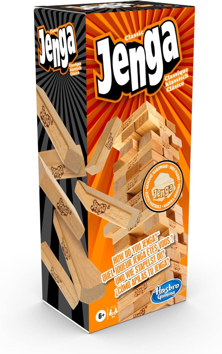 Hasbro Gaming Jenga, Party & Family Game Age 6+, Easter Board Games for Kids, Fun Family Game for 1 Player or More, Strategy Game for All Ages