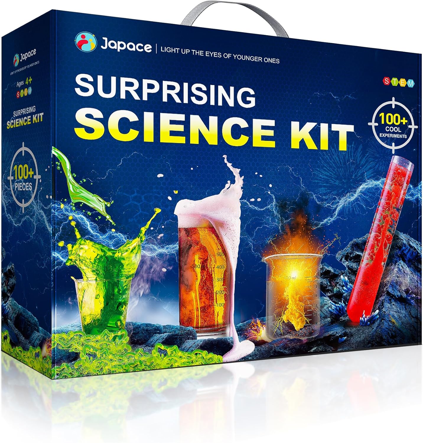 Japace 100+ Science Lab Experiments Kits Age 8+ for Kids, STEM Activities Educational Scientist Toys for Boys Girls Chemistry Set, Cool Christmas Birthday Gift Ideas Holiday Suprise