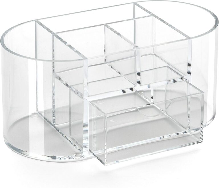 OSCO Clear Acrylic Desk Organiser with Drawer