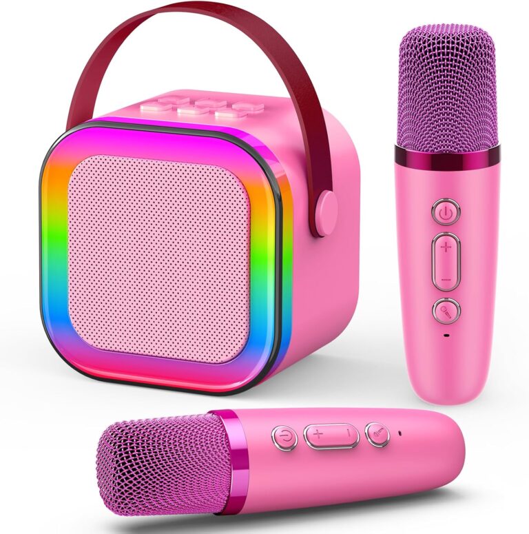 Dislocati 3-12 Year Old Girls Gifts, Karaoke Machine 2 Microphones for Kids Toys for 3-12 Year Old Girls Birthday Gifts for 3-12 Year Olds Girls Toys Age 3 4 5 6 7 8 9 10 11 12